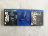 PS4 spel - The last of us part 2 / Mafia 3 / Fallout 4