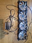 4st chassifläktar 120mm RGB med fläkthub
