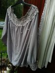 Tunika grå m pärlor stl 3xl