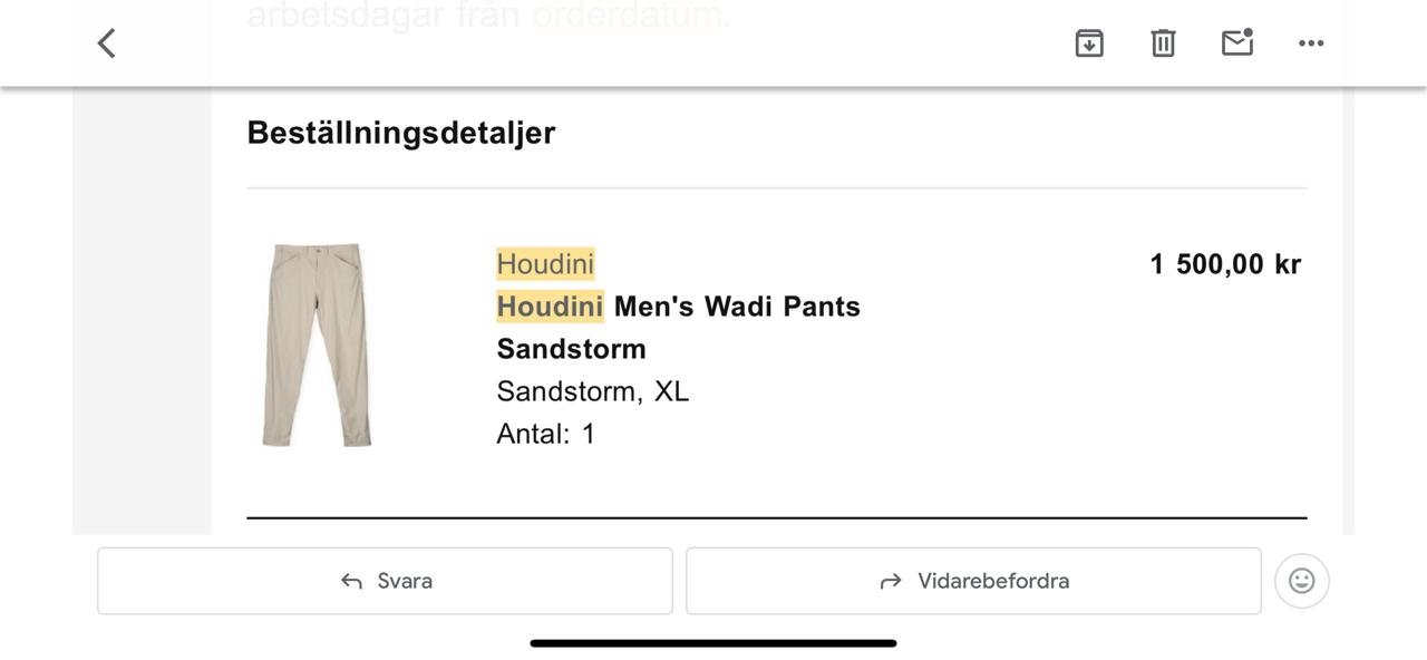 Houdini Wadi byxor