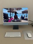 iMac 24” Blå – M1, 8GB RAM, 250GB SSD – i nyskick!