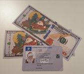 Tomtekörkort med sedlar