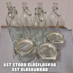 Stora glasflaskor & glasburkar