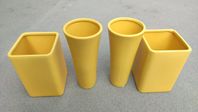 Stilrena gula vaser – set om 4 st