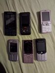 Gamla sony Ericsson mobiler