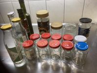 Glas/plastburkar,vinglas,kryddkvarn, DMkorg,NYA kaffekoppar