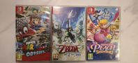 Switch spel, Mario,  Zelda, Princess peach