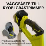 Ryobi grästrimmer väggfäste