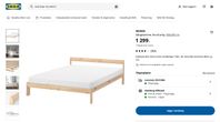IKEA Sängstomme NEIDEN + FURU/LURÖY 160x200 cm