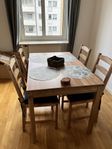 Matbord Jokkmokk + 4 stolar
