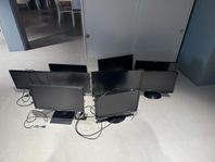 9 st datorskärmar – olika märken & modeller – fungerar