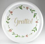 Bricka "Grattis" som ny!