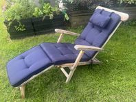 Solstolar i teak med dynor+dynlåda