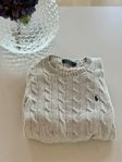 Beige kabelstickad tröja Ralph Lauren