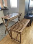 Ikea Nämmarö bänk och fällbart bord