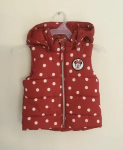 Täckväst Minnie Mouse röd storlek 92 fint skick, H&M.