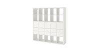 IKEA Kallax hylla 5x5 + 1x5 + skrivbord
