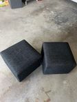 Mörkgråa sittpuffar