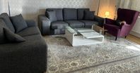 Möbler; Soffgrupp 3+2+1 med soffbord – fint skick! 11000