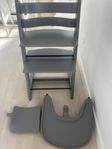 Stokke Tripp Trapp Grå inkl bricka och baby set