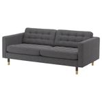 Landskrona 3 sits soffa + Fotpall Grå