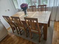 Matgrupp med 6 stolar 