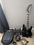 Elgitarr med tillbehör