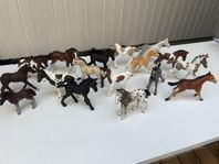 Schleich föl och hästar med lite tillbehör