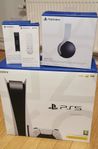 PS5 Disc Edition + Tillbehören på bilden! 5200kr köp nu!