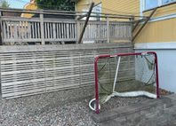 Hockeymål, skottmål, fångstnät, 32 puckar, 40 bandybolla