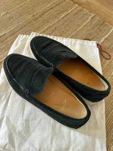 Christian Louboutin Loafers Svart Mocka