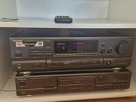 Technics stereo med CD-spelare + 2 högtalare