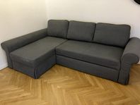 Ikea bäddsoffa 140 med schäslong, soffa 