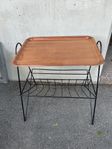 Stringbord/Telefonbord/Brickbord i teak och metall 1950-tal
