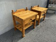 Sängbord i furu 2 st från 1970-tal sportstuge möbel
