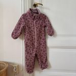 Fleeceoverall Name It, str 80 (9–12 mån) – lila mönste