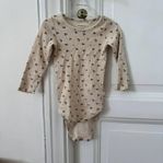 NameIt naturvit body med blommor, str 80 (9–12 mån)