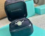 Tiffany Soleste Yellow Diamond Halo Ring in Platinum