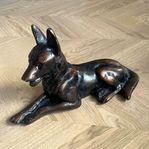 Fin charmig stor vintage Schäfer figurin figur 29 cm