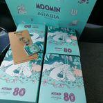 4 stycken Arabia Mumin Jubileumsmugg 80 år mumin mugg
