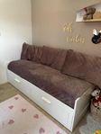 IKEA BRIMNES Dagbäddstomme med 2 lådor, vit, 80x200 cm
