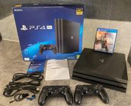 PlayStation 4 Pro 1TB i nyskick + 2 kontroller + Battlefield