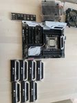 intel i7-5960X x99 moderkort + ram