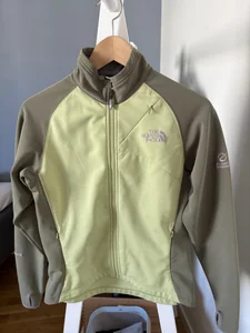 Grön North Face fleece jacka