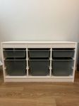 IKEA Trofast förvaringskombination vit med gröna backar