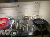 Köksset med knivar, gafflar och skedar