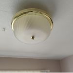 PLAFOND RAF Vintage 1900-tal i frostat glas och mässing.l
