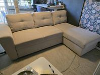 Bäddsoffa VEJLBY ljus sand