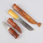 2 st äldre Puukko knivar - Marttiini Finland och Helle Norg