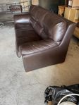 Bäddsoffa i skinn